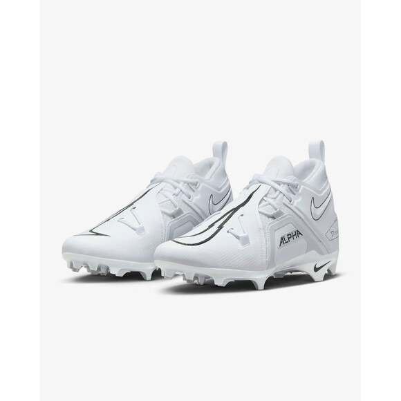 Nike Alpha Menace Pro 3 Mid Mens Football Cleats CT6649109 White - Size 9.5 - Picture 1 of 9